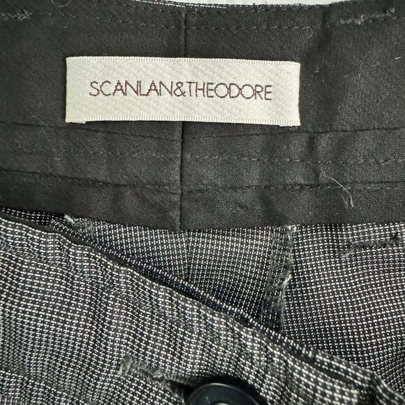 Scanlan Theodore Wool & Silk Pleated Trouser Pant Skinny Plaid Size US 4 / AU 8 - Picture 9 of 11